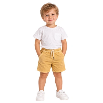 Spodenki niemowlęce Zara szorty dziecięce żółte r. 80