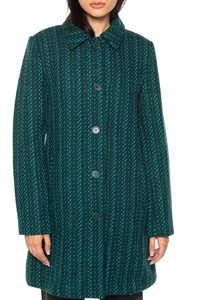 Płaszcz damski Desigual Abrig wełniany zielony