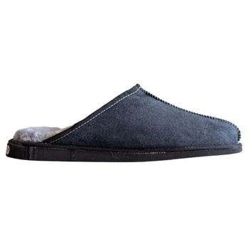 Kapcie męskie Van Buren skóra jagnięca wełniane pantofle niebieskie