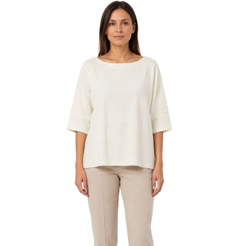 Sweter Stefanel damski 70% wiskoza oversize kremowy r. L
