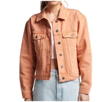 Kurtka damska Superdry Vintage Trucker jeansowa pomarańczowa