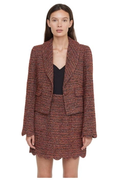 Żakiet damski Sinequanone Violaine blazer brązowy krótki