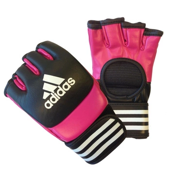 Rękawice treningowe Adidas Pro do walk MMA skóra naturalna różowe