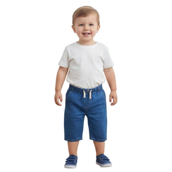Spodenki jeansowe dla chłopca Zara bawełniane krótkie szorty za kolano r. 86