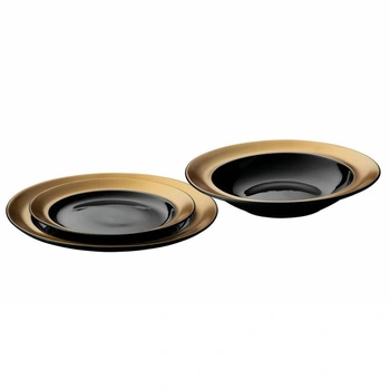 Luksusowy komplet trzech talerzy BergHOFF Gem z porcelany