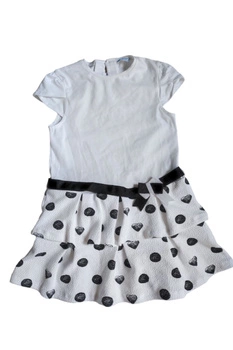 Sukienka dziewczęca Mayoral biała w kropki