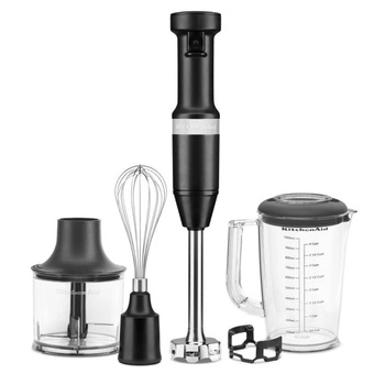 Blender ręczny KitchenAid 5KHBV83EBM czarny z akcesoriami