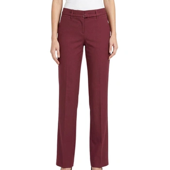 Spodnie damskie Stefanel eleganckie w kant burgundowe