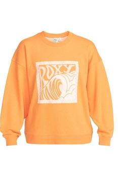 Bluza damska Roxy Take Your Place pomarańczowa z dużym nadrukiem
