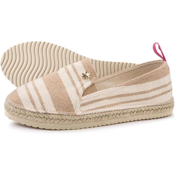 Buty damskie Flip Flop Espadrilles Striped beżowe espadryle
