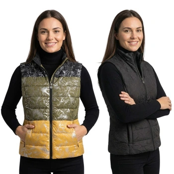 Kamizelka damska Desigual Jhonny dwustronna czarna w kwiaty bezrękawnik