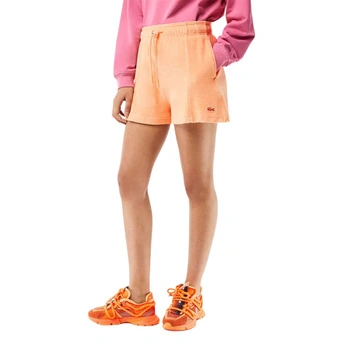 Spodenki damskie Lacoste sportowe frotte krótkie pomarańczowe r. 34