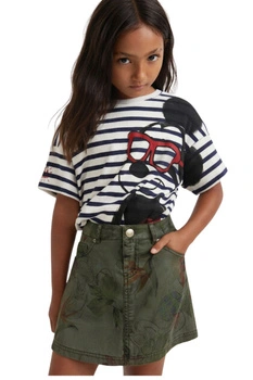 Spódnica dziewczęca Desigual Mickey moro z Myszką Mini r. 134