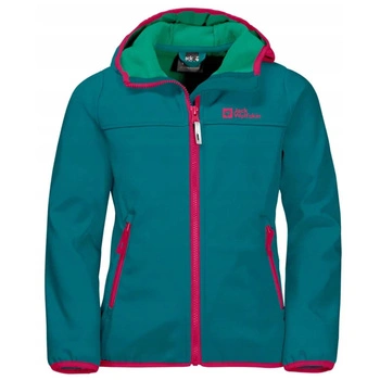 Kurtka dziecięca Jack Wolfskin Fourwinds softshell niebieska z kapturem r. 92