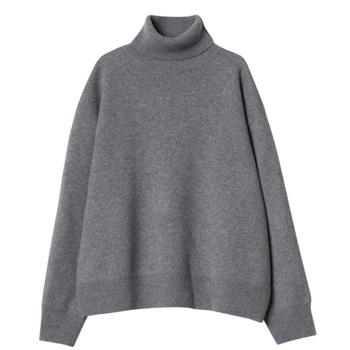 Sweter damski Delicatelove Copenhagen golf wełna kaszmir szary r. M