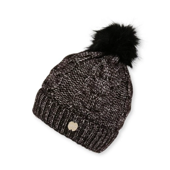 Czapka damska Regatta Lovella zimowa z pomponem czarna