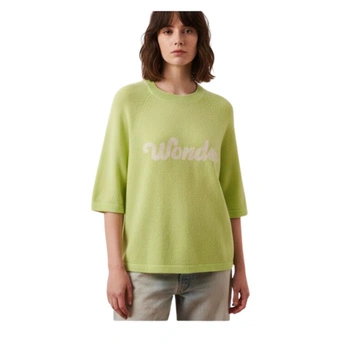 Sweter damski Absolut Cashmere Elea kaszmirowy oversize limokowy rękaw 1/2