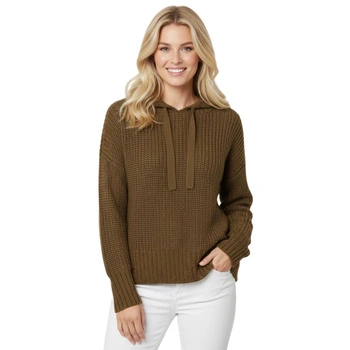 Sweter damski Vero Moda Layla Hood z kapturem khaki r. L