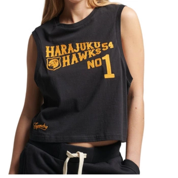 Koszulka damska Superdry Vintage Collegiate Tank bez rękawów czarny