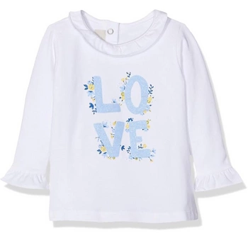 Koszulka dziewczęca Chicco Love bawełniana biała