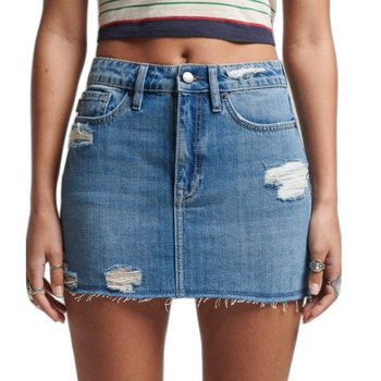 Spódnica damska Superdry Vintage Denim Mini jeansowa niebieska