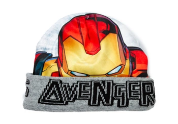 Czapka dla chłopca Marvel Avengers zimowa szara