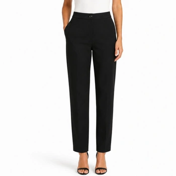 Spodnie damskie Zara eleganckie z rozcięciami szerokie czarne r. L