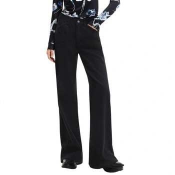 Spodnie damskie Desigual Kafka dzwony czarne r. XS