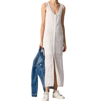 Sukienka damska Pepe Jeans Patty biała ażurowa na ramiączkach