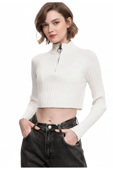 Sweter damski Pepe Jeans Juliette x Dua Lipa krótki ecru