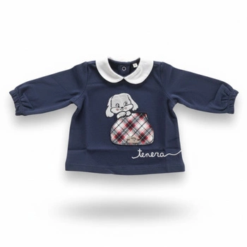 Koszulka dziecięca Chicco z długim rękawem granatowa