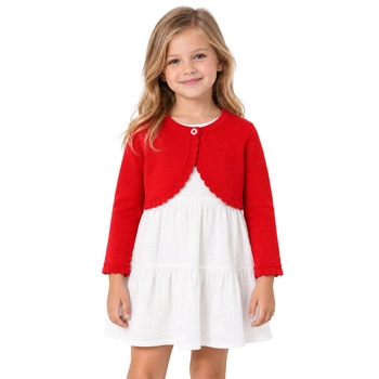 Sweter dziecięcy Mayoral bolerko czerwone do sukienki r. 80
