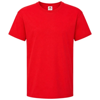 Koszulka dziecięca Fruit of the Loom czerwony bawełninany t-shirt r. 104