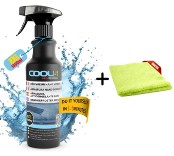 Samochodowy odmrażacz do szyb Cool5 Nano Defroster Armour 1L + Ściereczka