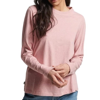 Bluzka damska SuperDry Vintage Logo Emb luźna bawełniana różowa