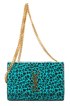 Torebka Yves Saint Laurent Kate skórzana turkusowa