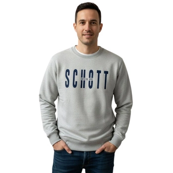 Bluza męska Schott szara bawełniana z napisami