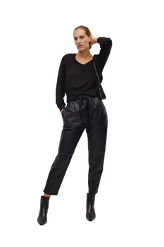 Sweter damski Mango Jersey Diana bufki niebieski