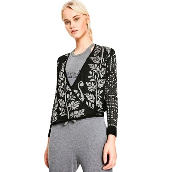 Sweter damski Desigual Ricarda kardigan we wzory czarny