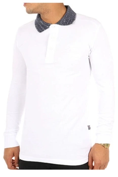 Koszulka męska Geographical Norway Kniker bawełniana polo białe