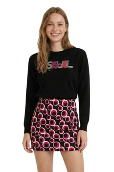 Spódnica damska Desigual Roxana Mini w geometryczne koła r. L