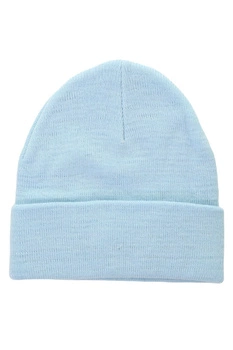 Czapka damska Pieces Berni Hood beżowa beanie niebieski