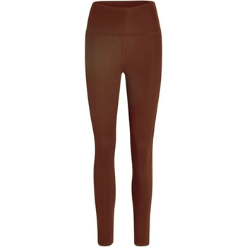 Legginsy damskie Girlfriend Collective z kieszonką brązowe