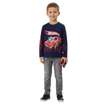 Koszulka chłopięca Original Marines Hot Wheels bawełniany longsleeve r. 116