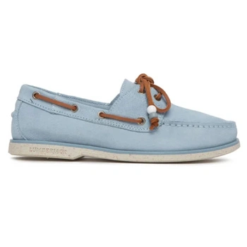 Buty damskie Lumberjack Navigator skórzane zamszowe mokasyny niebieskie