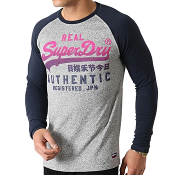 Koszulka męska Superdry Vintage Authentic Raglan z długim rękawem szara