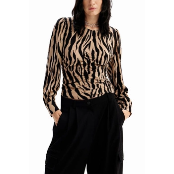 Bluzka damska Desigua Tigris wzór animal print z długim rękawem