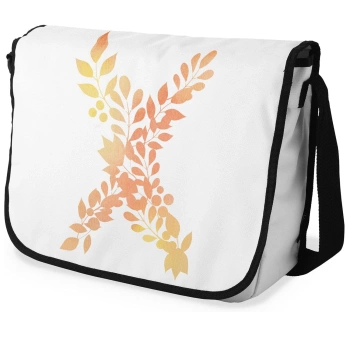 Torba młodzieżowa Le Jardin na ramię z pomarańczowym wzorem w liście