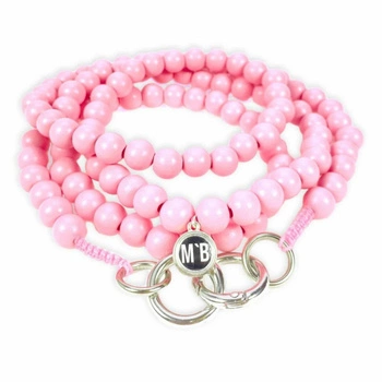 Smycz do telefonu komórkowego Mobeads Escapulario różowy drewno 130 cm