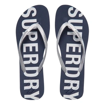 Klapki damskie Superdry Code Essential sportowe japonki granatowe